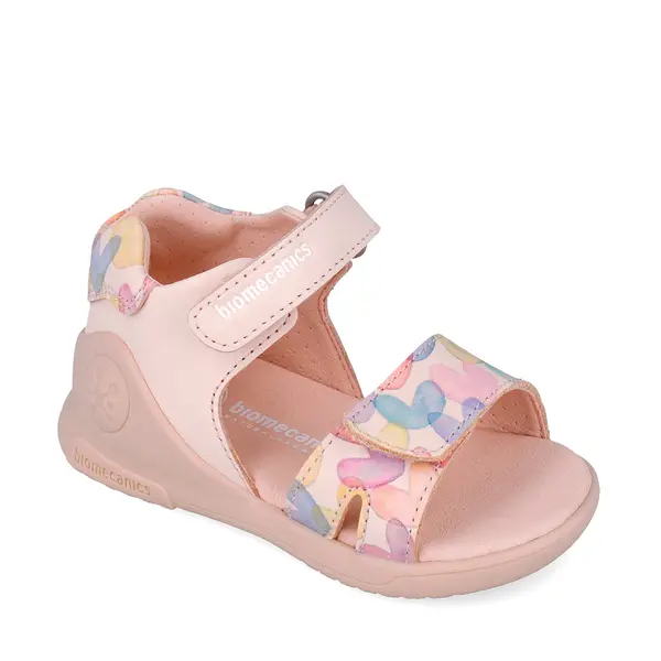 Sandale fete, piele naturala, talpa flexibila, Biogateo Open, roz, Biomecanics_252141-A779-25_Pebebe