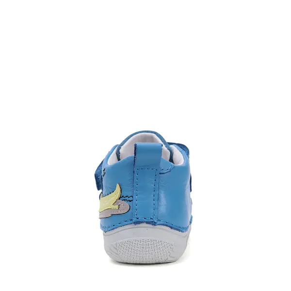 Pantofi baieti, piele naturala, talpa flexibila, albastru, crocodil, D.D. Step_S082-51541B-25_Pebebe