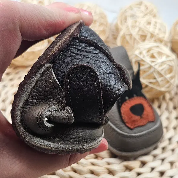 Pantofi barefoot copii, primii pasi, piele naturala, talpa flexibila, catelus_RO-16-9-18_Pebebe