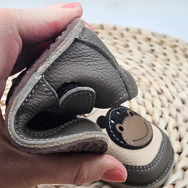 Pantofi barefoot copii, piele naturala, primii pasi, talpa flexibila, hipopotam_RO-16-4-18_Pebebe