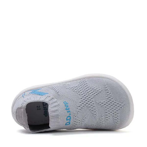 Pantofi copii D.D Step, material textil, talpa flexibila, gri deschis_F093-51209A-27_Pebebe