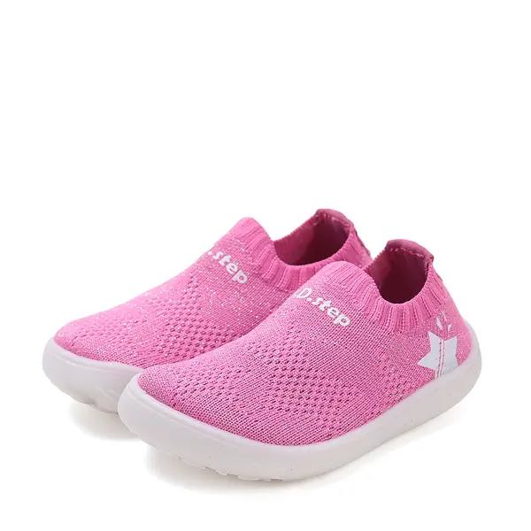 Pantofi copii D.D Step, material textil, talpa flexibila, roz inchis_F093-51209C-27_Pebebe