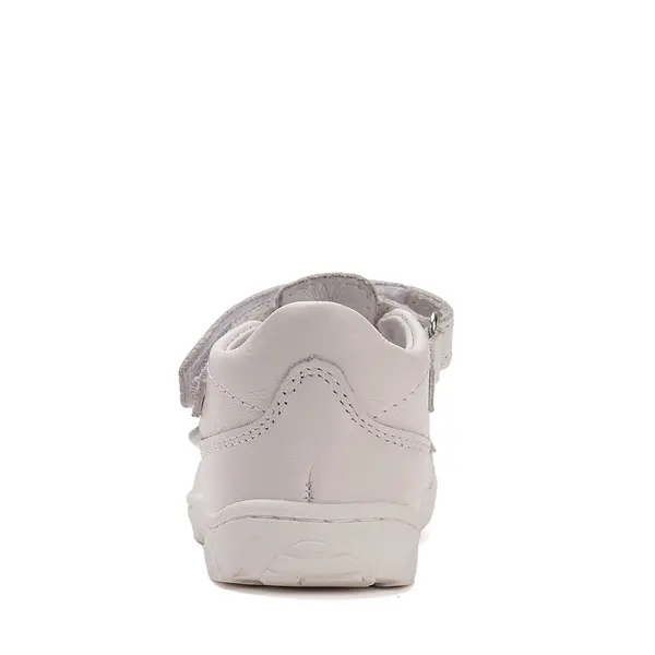 Pantofi D.D.Step copii, barefoot, piele naturala, decupati, primii pași, alb_H077-51734E-21_Pebebe