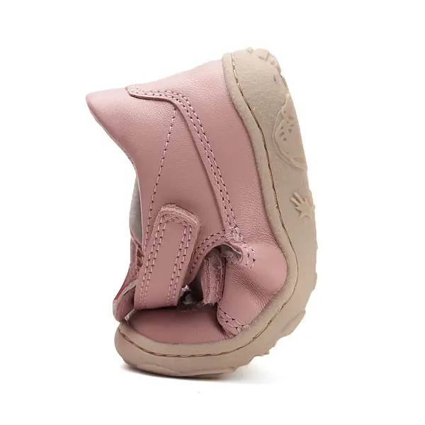 Pantofi D.D.Step copii, barefoot, piele naturala, decupati, primii pași, roz_H077-51734AM-31_Pebebe