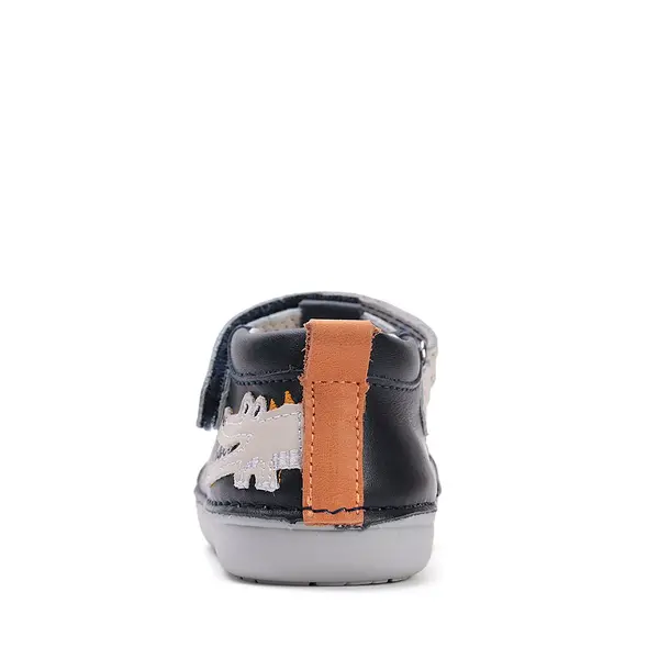 Pantofi D.D.Step, primii pasi, din piele naturala, decupati, primii pași, bleumarin, crocodil_H066-51978A-21_Pebebe