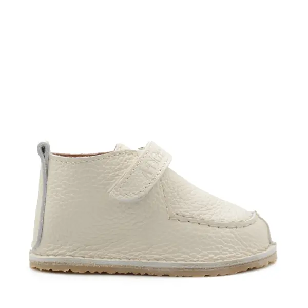 Pantofi din piele naturala pentru copii, talpa cauciuc, scai, Bubu, crem_RO-110-11-22_Pebebe