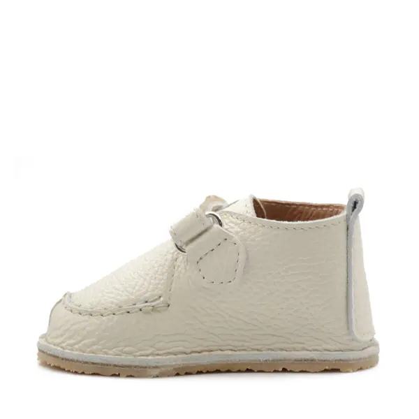 Pantofi din piele naturala pentru copii, talpa cauciuc, scai, Bubu, crem_RO-110-11-22_Pebebe