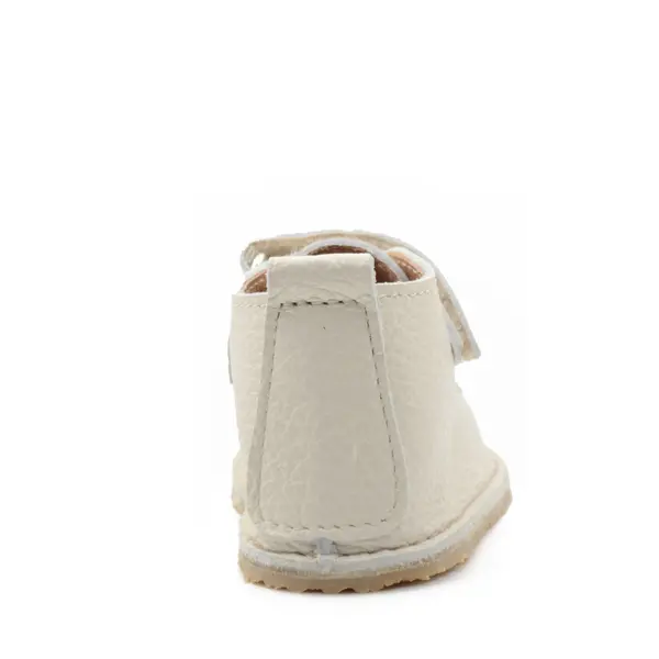 Pantofi din piele naturala pentru copii, talpa cauciuc, scai, Bubu, crem_RO-110-11-22_Pebebe