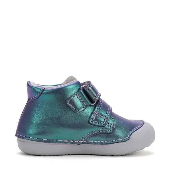 Pantofi fete, piele naturala, primii pasi, lavanda metalic, catel, D.D. Step_S066-51160A-21_Pebebe