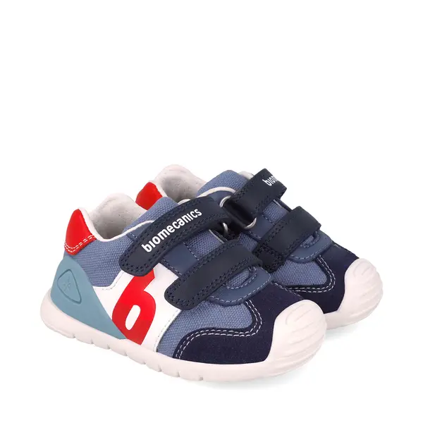 Pantofi Biomecanics baieti, piele naturala si material textil, Biogateo Casual, bleumarin_252119-A556-18_Pebebe