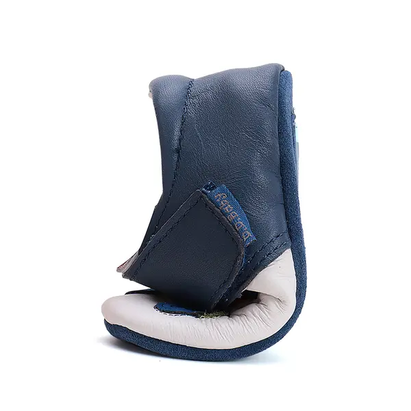 Pantofi primii pasi, interior, piele naturala, alb bleumarin, tractor, D.D. Step_K1596-51916-18/19_Pebebe