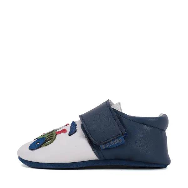 Pantofi primii pasi, interior, piele naturala, alb bleumarin, tractor, D.D. Step_K1596-51916-18/19_Pebebe