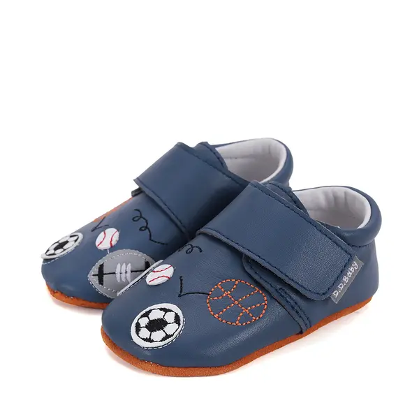 Pantofi primii pasi, interior, piele naturala, bleumarin, minge, D.D. Step_K1596-51110-18/19_Pebebe
