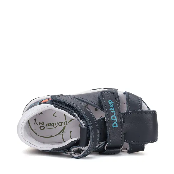 Sandale baieti, piele naturala, bleumarin, basketball, D.D. Step_G064-51470A-24_Pebebe