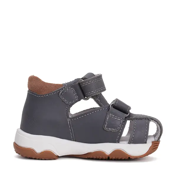 Sandale baieti, piele naturala, gri, basketball, D.D. Step_G064-51470B-20_Pebebe