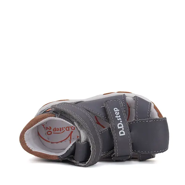 Sandale baieti, piele naturala, gri, basketball, D.D. Step_G064-51470B-20_Pebebe