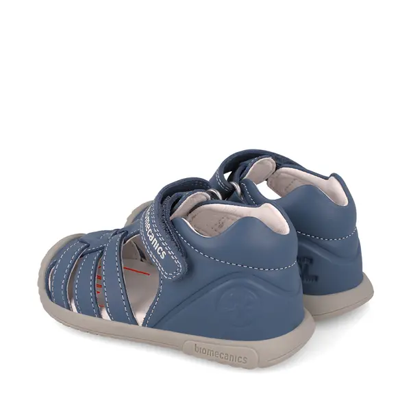 Sandale Biomecanics baieti, piele naturala, talpa flexibila, protectie degete, Biogateo Casual, gri petrol_252123-A556-21_Pebebe