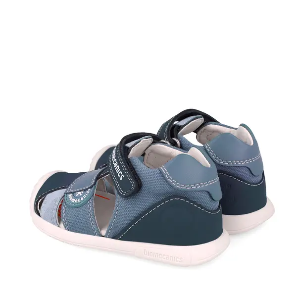 Sandale Biomecanics baieti, talpa flexibila, protectie degete, Biogateo Casual, albastru_252127-A631-19_Pebebe