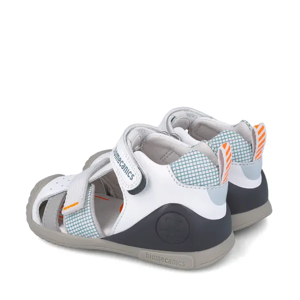 Sandale Biomecanics baieti, piele naturala, talpa flexibila, protectie degete, Biomecanics Biogateo Casual, kaki_252117-C050-19_Pebebe