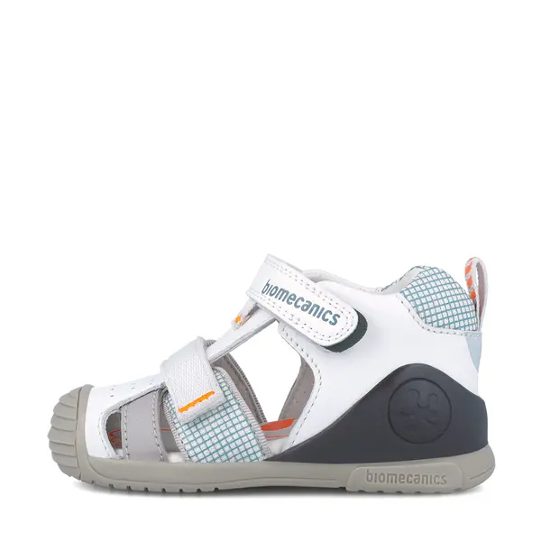 Sandale Biomecanics baieti, piele naturala, talpa flexibila, protectie degete, Biomecanics Biogateo Casual, kaki_252117-C050-19_Pebebe