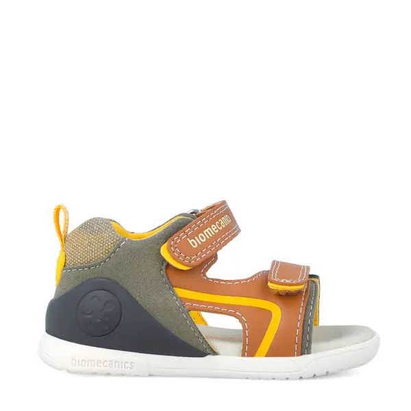 Sandale Biomecanics baieti, talpa flexibila, Biomecanics Biogateo Open Toe,  kaki_252146-B127-25_Pebebe