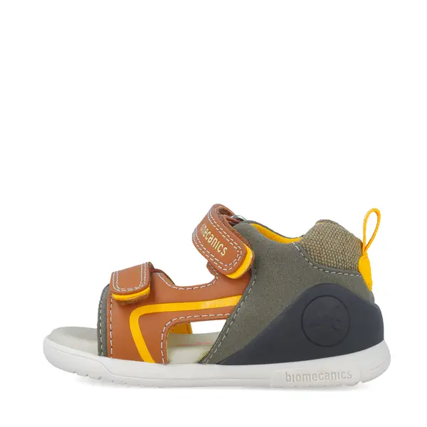 Sandale Biomecanics baieti, talpa flexibila, Biomecanics Biogateo Open Toe,  kaki_252146-B127-25_Pebebe