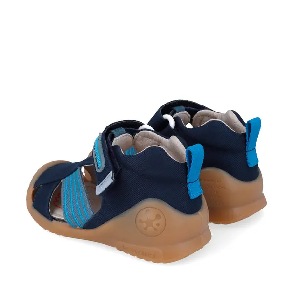 Sandale baieti, material textil, talpa flexibila, protectie degete, Biogateo Canvas, bleumarin, Biomecanics_252175-A089-18_Pebebe