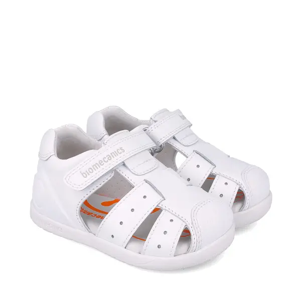 Sandale Biomecanics copii, talpa flexibila, protectie degete, Biomecanics Wider, Alb_252164-A050-26_Pebebe