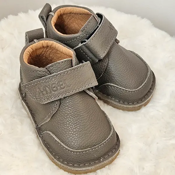 Pantofi primii pasi, barefoot Copii, talpa flexibila, kaki, Smiley_RO-500-4-18_Pebebe