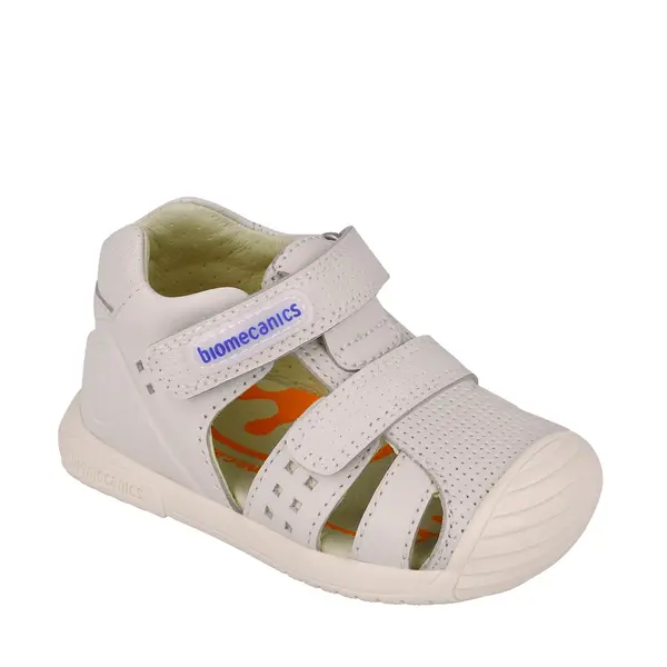 Sandale Biomecanics baieti, piele naturala, talpa flexibila, protectie degete, Biogateo Casual, bej_252124-B695-18_Pebebe