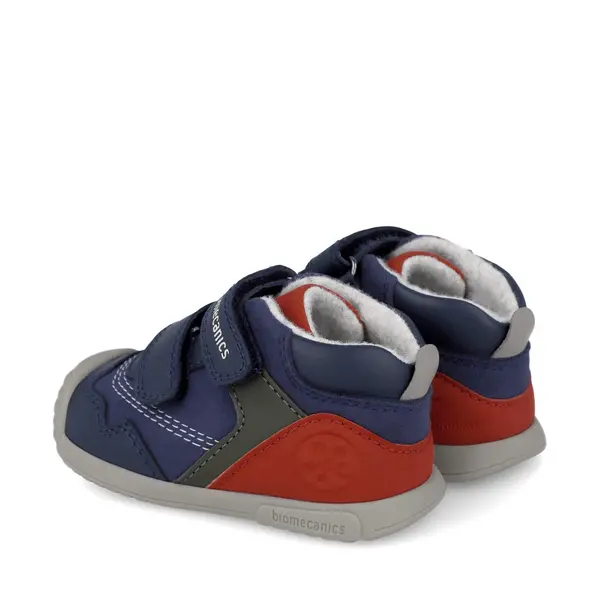 Ghete Baieti Biomecanics, piele naturala, primii pași, captuseala lana naturala, BioGateo, culoare bleumarin, rosu_251125-A183FB-18_Pebebe