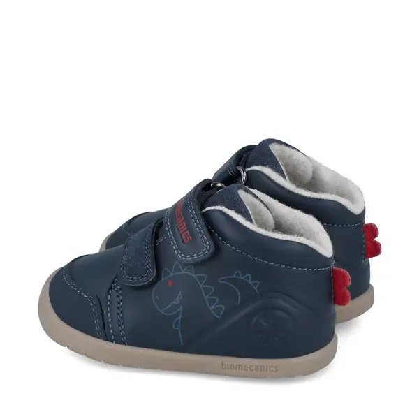 Ghete Biomecanics Wider baieti, piele naturala, primii pași, captuseala lana naturala, BioGateo, bleumarin, dinozaur_251162-A183FB-19_Pebebe