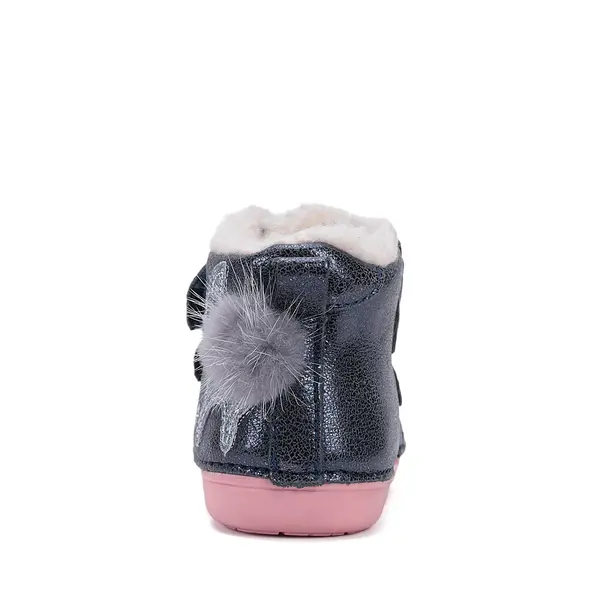 Ghete D.D.Step fete, piele naturala, imblanite, bleumarin sidef, Bamby_W066-52733A-24_Pebebe