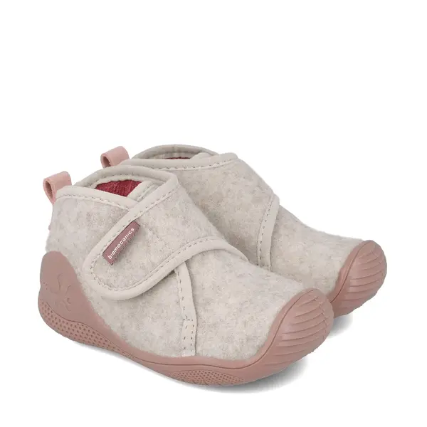 Pantofi Biomecanics fete, material textil, sustinere calcai, Biohome, bej_251140-D103-21_Pebebe
