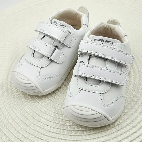 Pantofi copii, piele naturala, Biogateo Sport, alb, Biomecanics_221001-C-22_Pebebe
