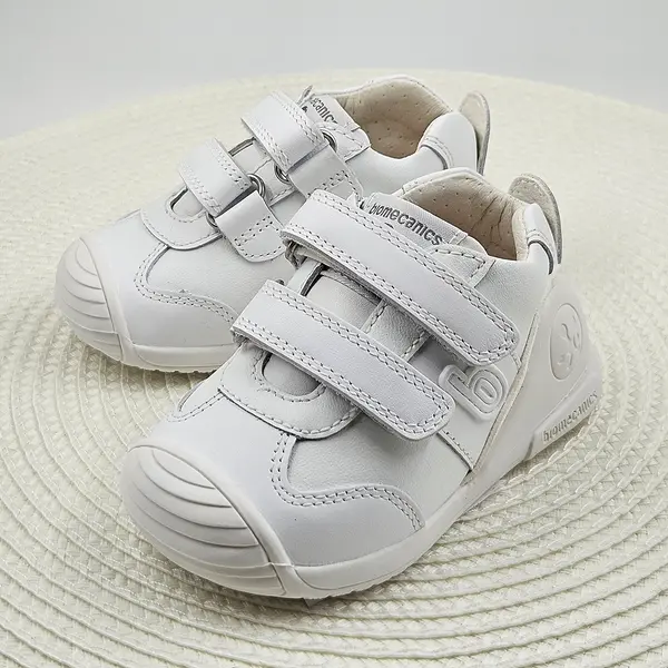 Pantofi copii, piele naturala, Biogateo Sport, alb, Biomecanics_221001-C-19_Pebebe