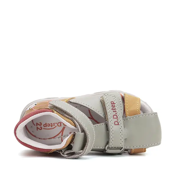 Sandale D.D. Step baieti, piele naturala, maro, basketball, D.D. Step_G064-51611B-25_Pebebe