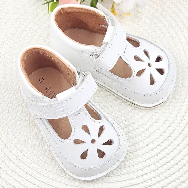 Sandale barefoot copii, piele naturala, primii pasi, talpa flexibila, alb_RO-502-2-17_Pebebe
