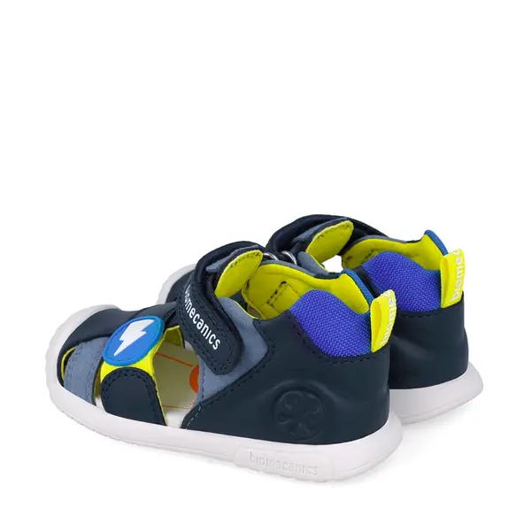 Sandale Biomecanics baieti, talpa flexibila, protectie degete, Biogateo Casual, albastru_252125-A183-19_Pebebe