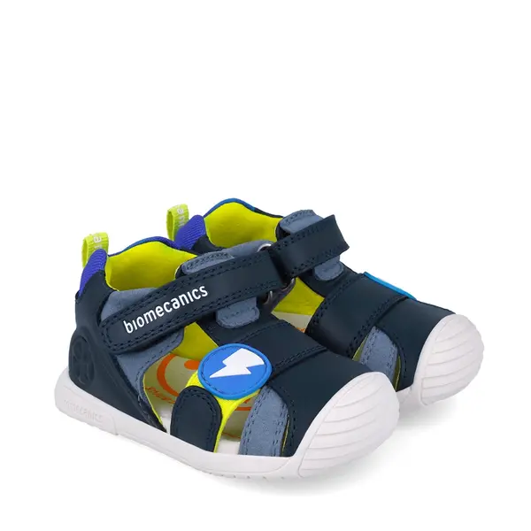 Sandale Biomecanics baieti, talpa flexibila, protectie degete, Biogateo Casual, albastru_252125-A183-19_Pebebe