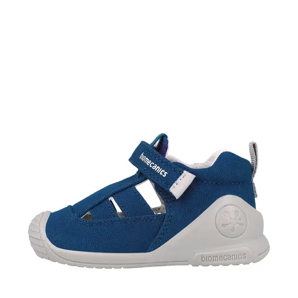 Sandale Biomecanics copii, material textil, talpa flexibila, protectie degete, Biogateo Canvas, bleumarin_252174-A089-18_Pebebe