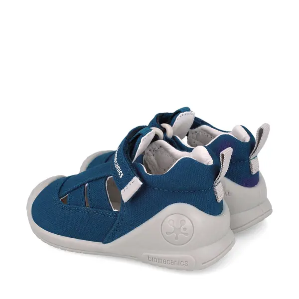 Sandale Biomecanics copii, material textil, talpa flexibila, protectie degete, Biogateo Canvas, bleumarin_252174-A089-18_Pebebe