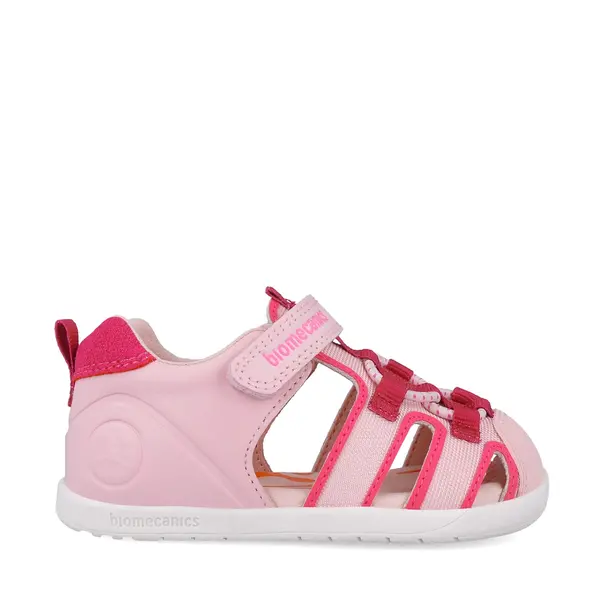 Sandale Biomecanics WIDER fete, piele naturala si material textil, protectie degete, roz_252170-B032-19_Pebebe