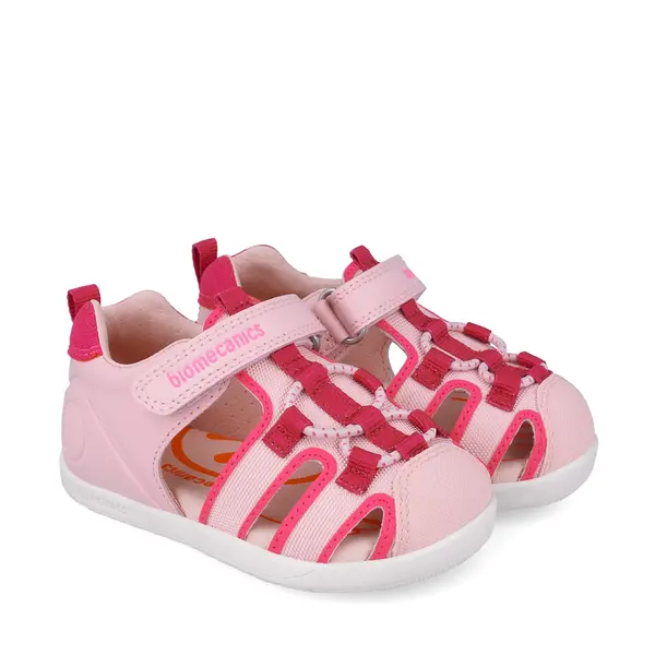 Sandale Biomecanics WIDER fete, piele naturala si material textil, protectie degete, roz_252170-B032-19_Pebebe