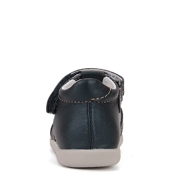 Sandale D.D. Step Copii, piele naturala, talpa flexibila, bleumarin, ursulet_G075-51284-24_Pebebe