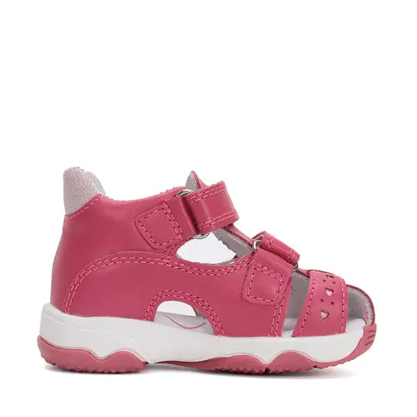 Sandale fete, piele naturala, roz, inimioare, D.D. Step_G064-51872M-29_Pebebe