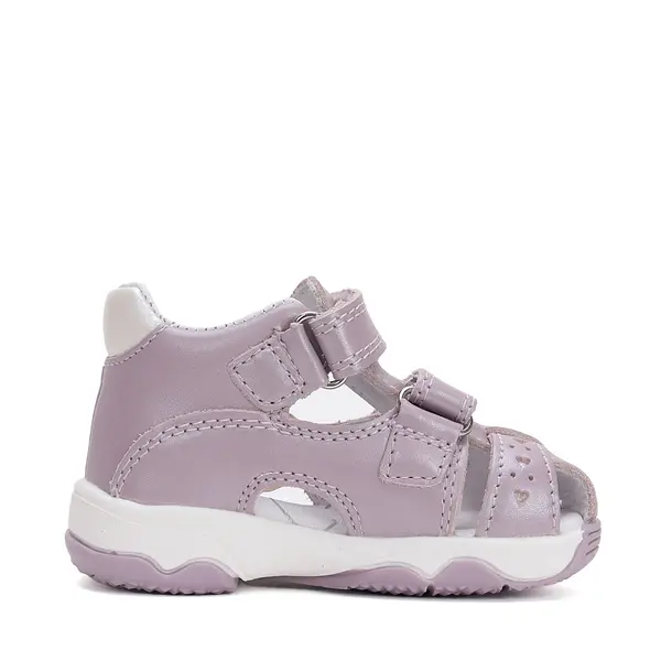 Sandale fete, piele naturala, lila, inimioare, D.D. Step_G064-51872BM-30_Pebebe