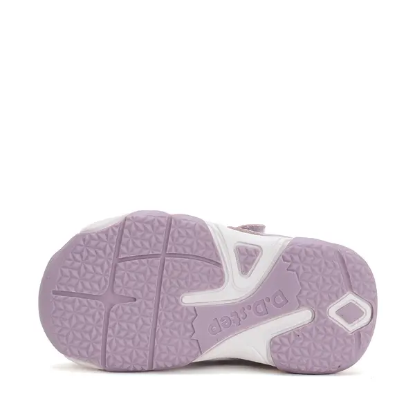 Sandale fete, piele naturala, lila, inimioare, D.D. Step_G064-51872BM-30_Pebebe