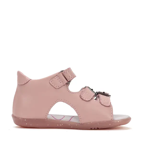 Sandale fete, piele naturala, talpa flexibila, roz deschis, D.D.Step_G075-51585A-24_Pebebe