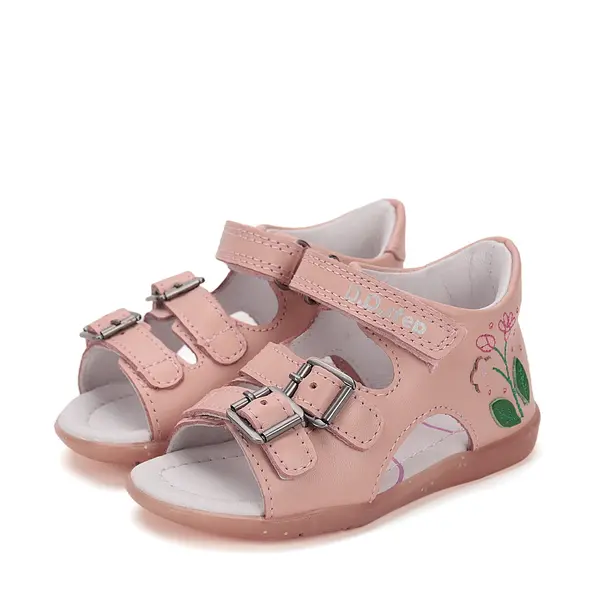 Sandale fete, piele naturala, talpa flexibila, roz deschis, D.D.Step_G075-51585AM-30_Pebebe